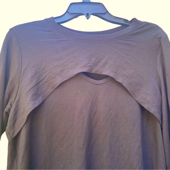Cabi Black Long Sleeve Top With Cut Out Front Size M - Picture 6 of 6